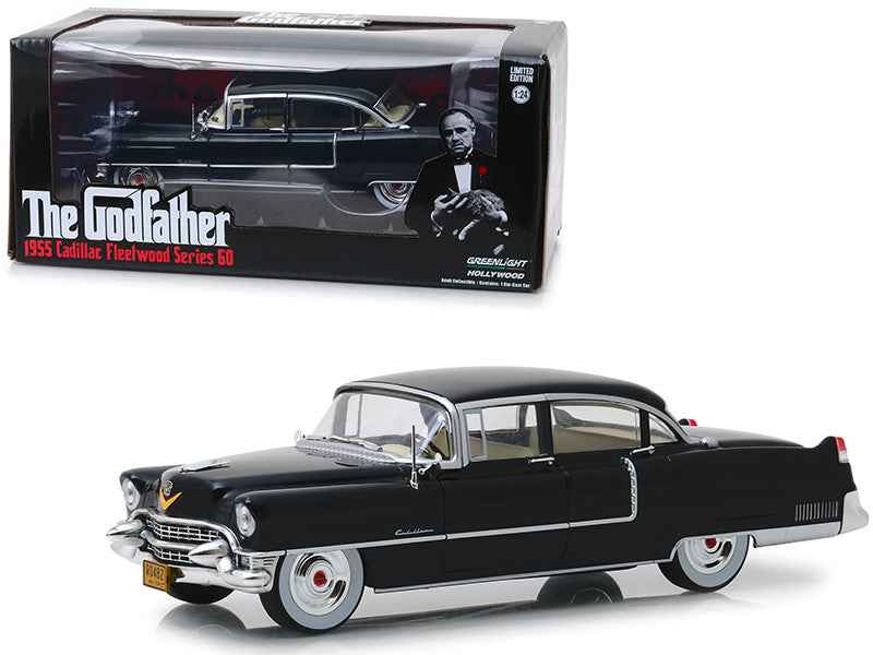 1955 Cadillac Fleetwood 60 Black "The Godfather" 1972 Movie Diecast Model 1:24