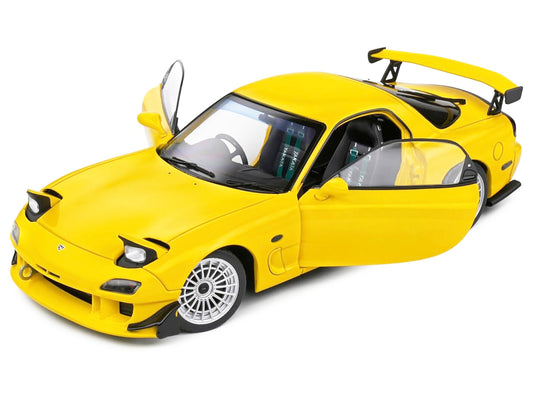 1994 Mazda RX7 Type RS (FD3RS) RHD (Right Hand Drive) Yellow 1/18 Diecast Model Car by Solido - view 2