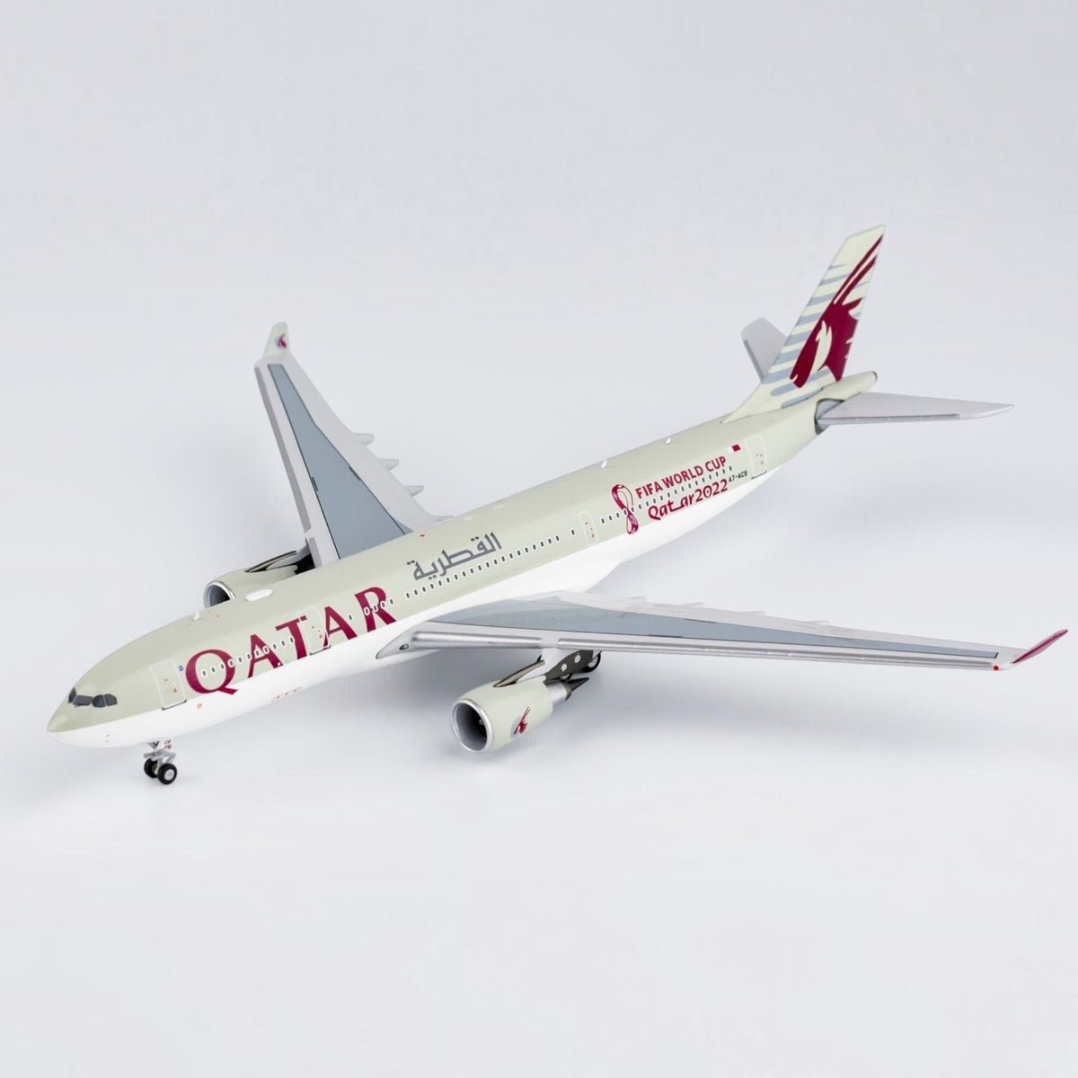 Slice Airbus A330-200 Qatar Airways FIFA World Cup 2022 diecast model aircraft in 1:400 scale