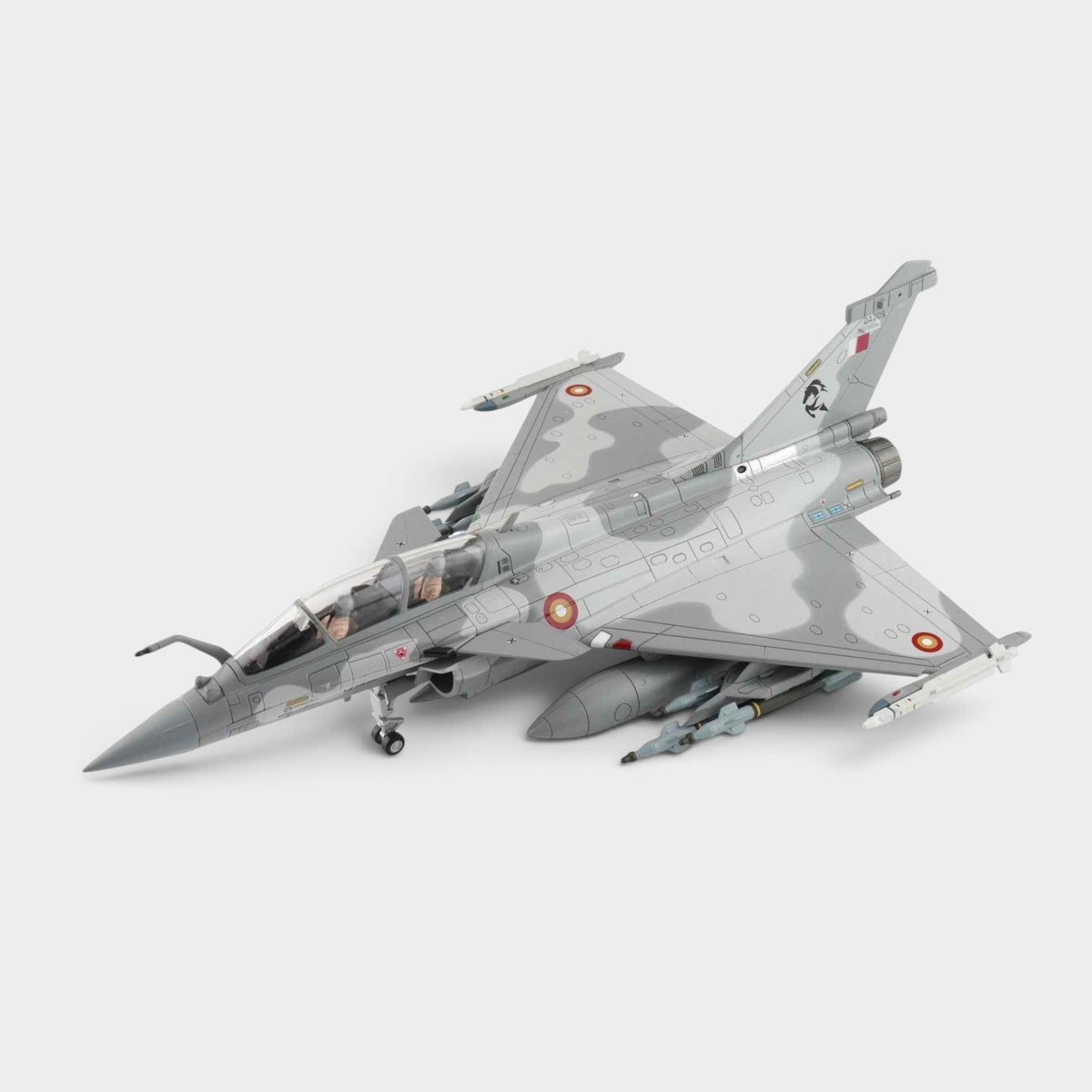 Slice 1:72 scale die-cast metal Dassault Rafale EQ model of the Qatar Emiri Air Force with authentic markings