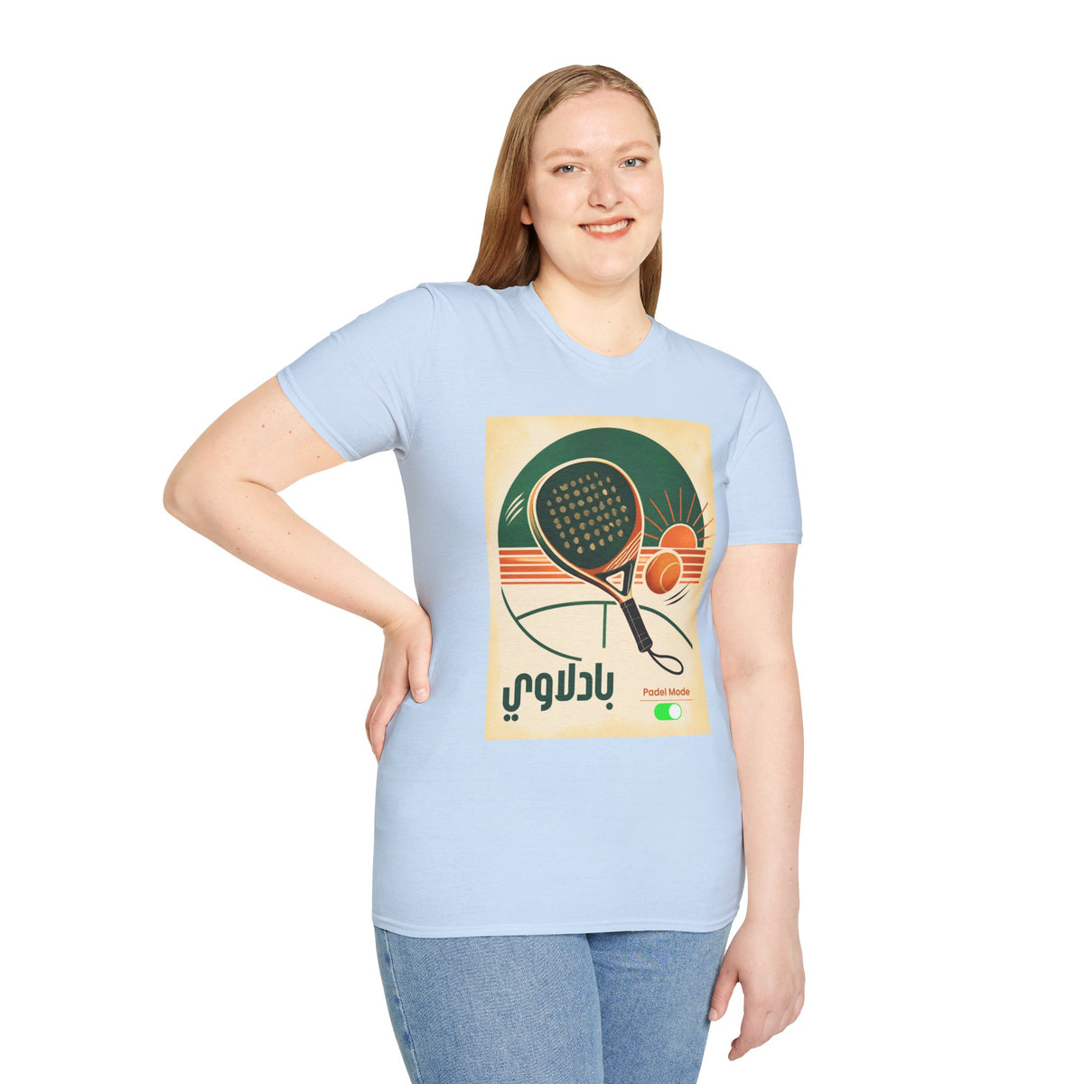 Padel Sunset T-Shirt — Retro Padel Racket & Balls Graphic Tee
