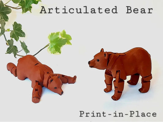 Articulated Bear - Flexible Toy (Print-in-Place)