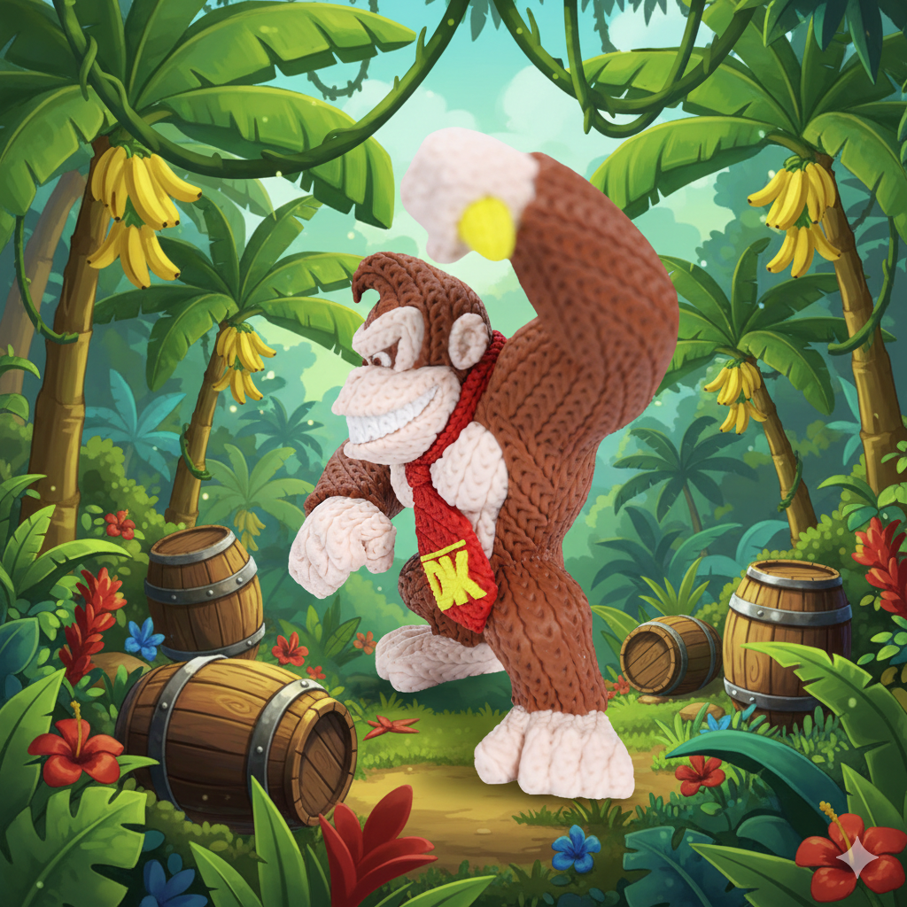 Donkey Kong - Knitted