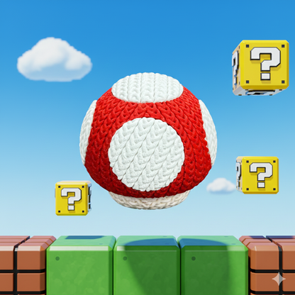 Mario Mushroom - Knitted