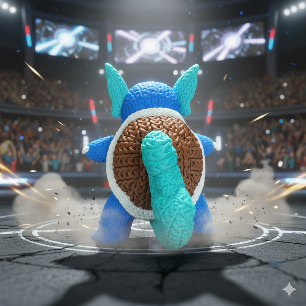 Pokemon Wartortle - Knitted