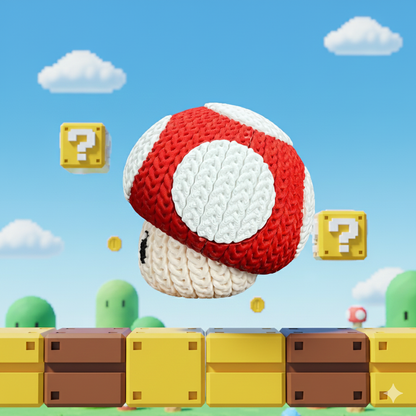 Mario Mushroom - Knitted