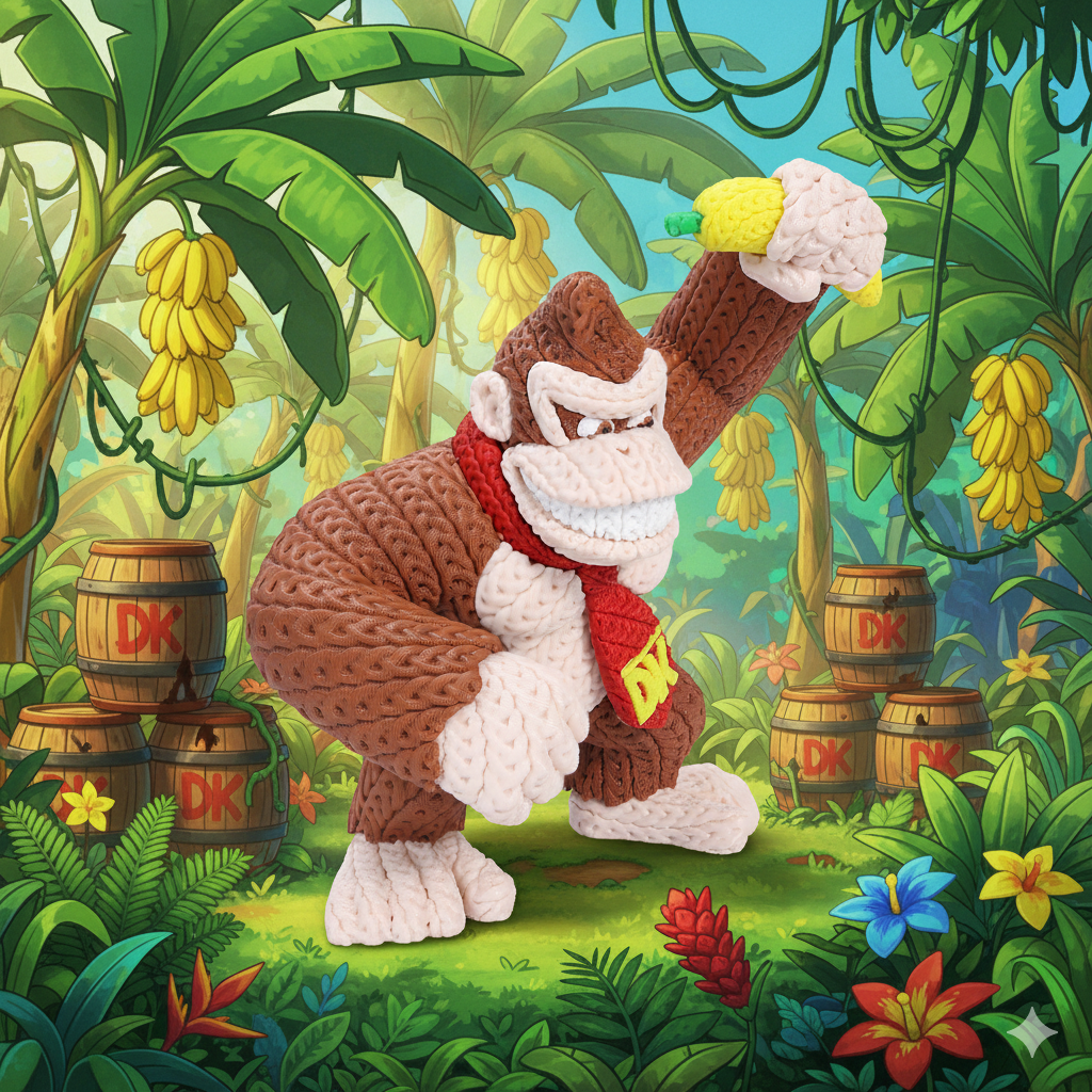 Donkey Kong - Knitted