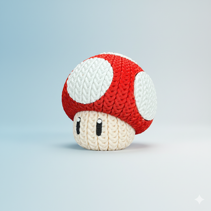 Mario Mushroom - Knitted