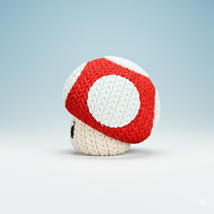 Mario Mushroom - Knitted