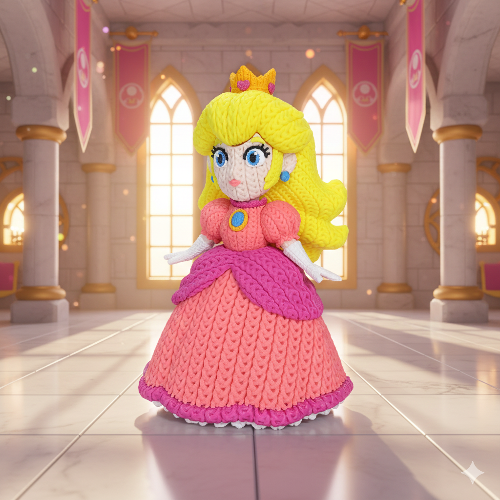 Princess Peach - Knitted