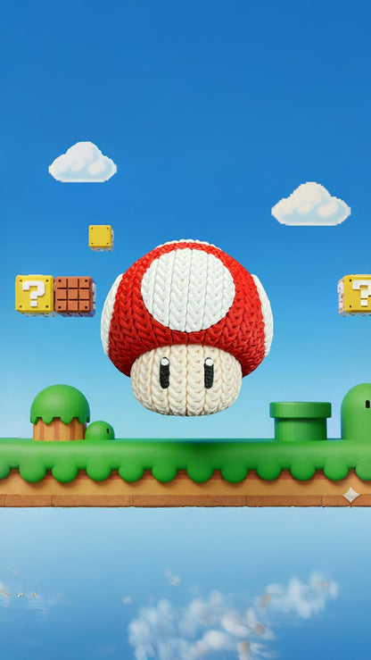 Mario Mushroom - Knitted