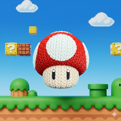 Mario Mushroom - Knitted