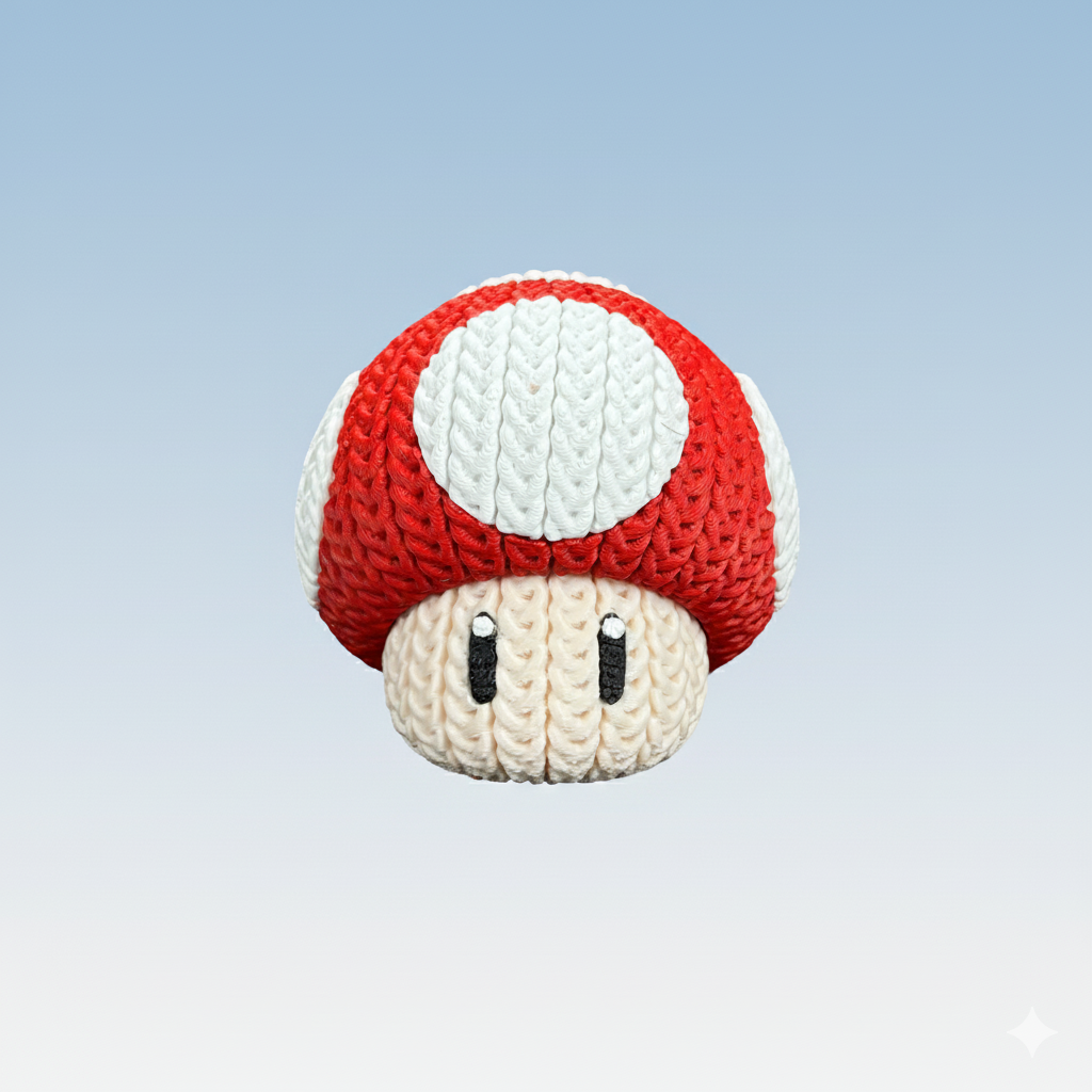 Mario Mushroom - Knitted