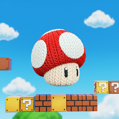 Mario Mushroom - Knitted