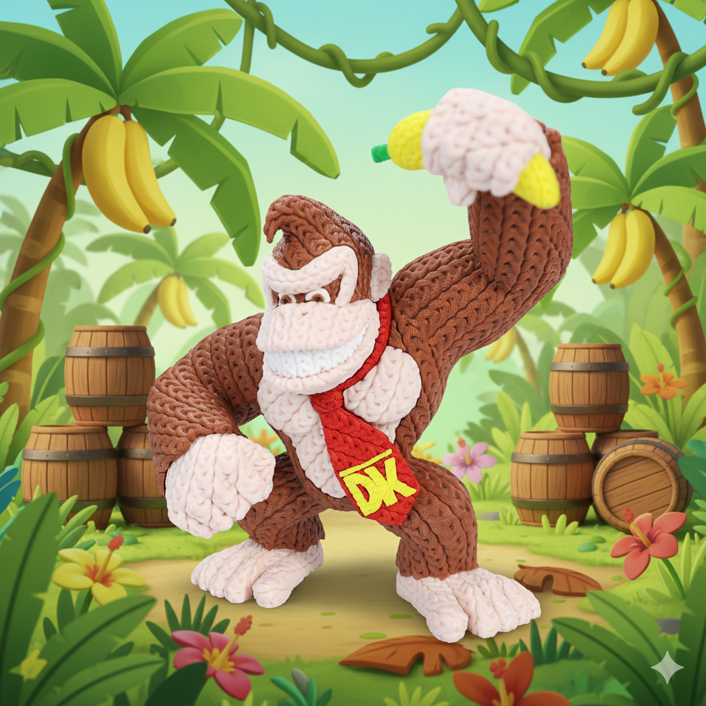 Donkey Kong - Knitted