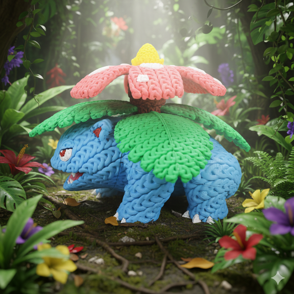 Pokemon Venusaur - Knitted