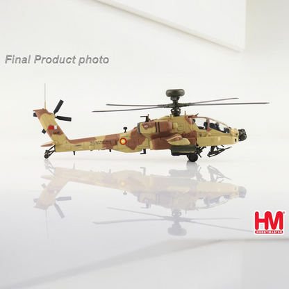 Slice Hobby Master AH-64E Apache Guardian diecast model in Qatar Emiri Air Force desert camouflage livery