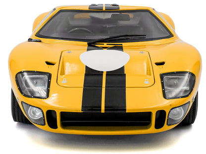 1968 Ford GT40 MK1 Yellow with Black Stripes "Competition" Series 1/18 Diecast Model Car by Solido - view 5