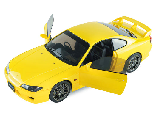 1999 Nissan Silvia (S15) Spec-R Aero RHD (Right Hand Drive) Lightning Yellow 1/18 Diecast Model Car by Solido - view 2
