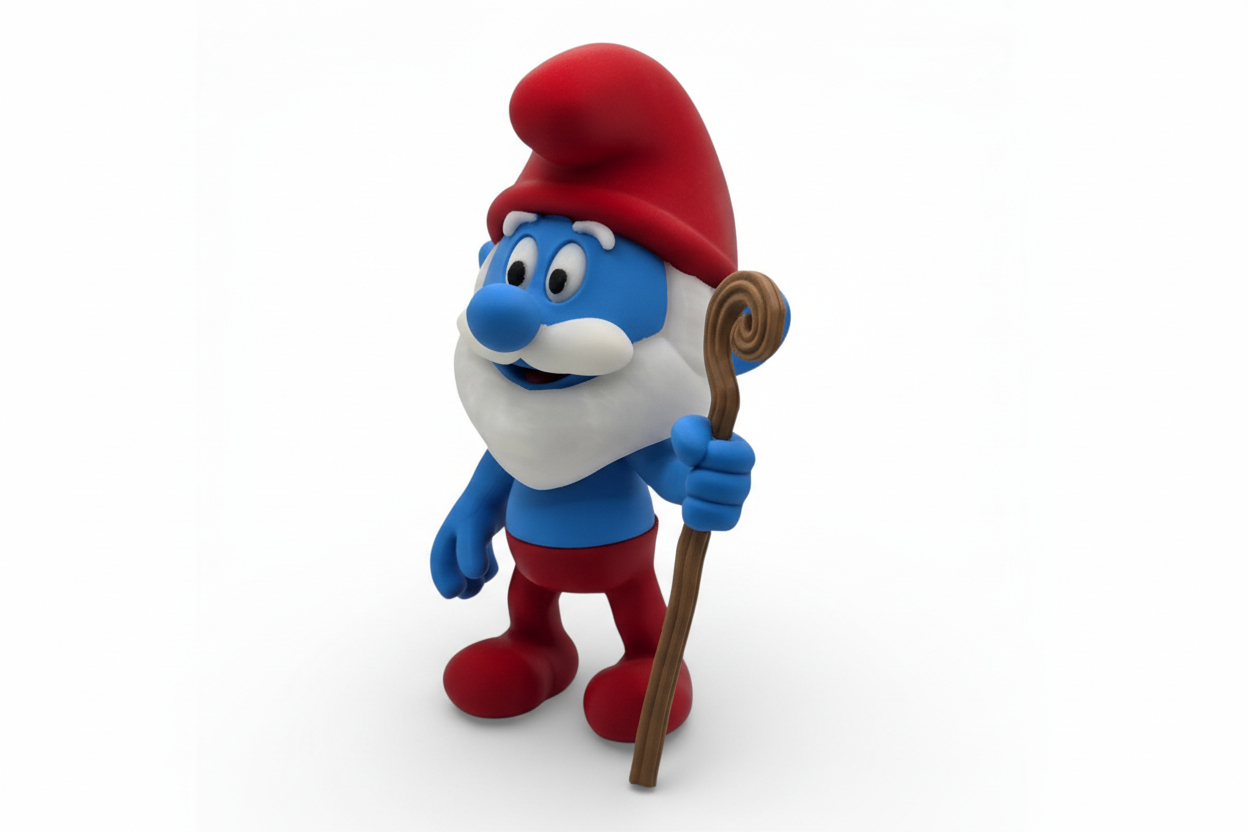 Enhanced Papa Smurf Angled