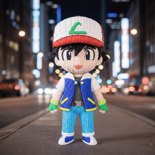 Ash Ketchum (Satoshi) - Knitted