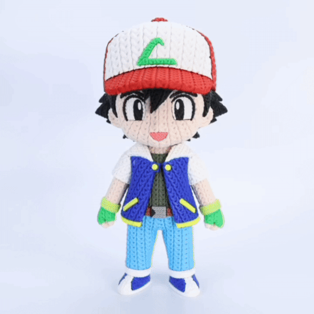 Ash Ketchum (Satoshi) - Knitted