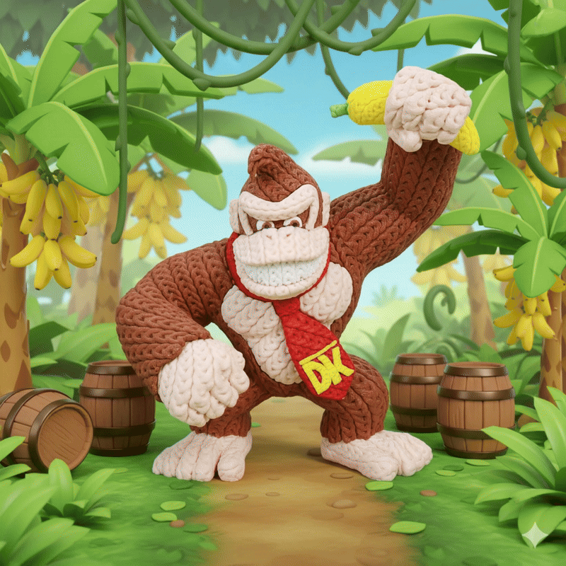 Donkey Kong - Knitted