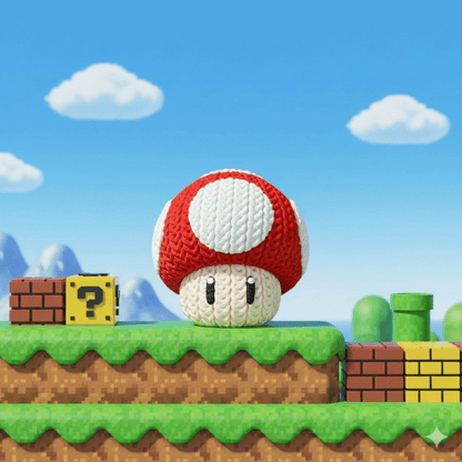 Mario Mushroom - Knitted