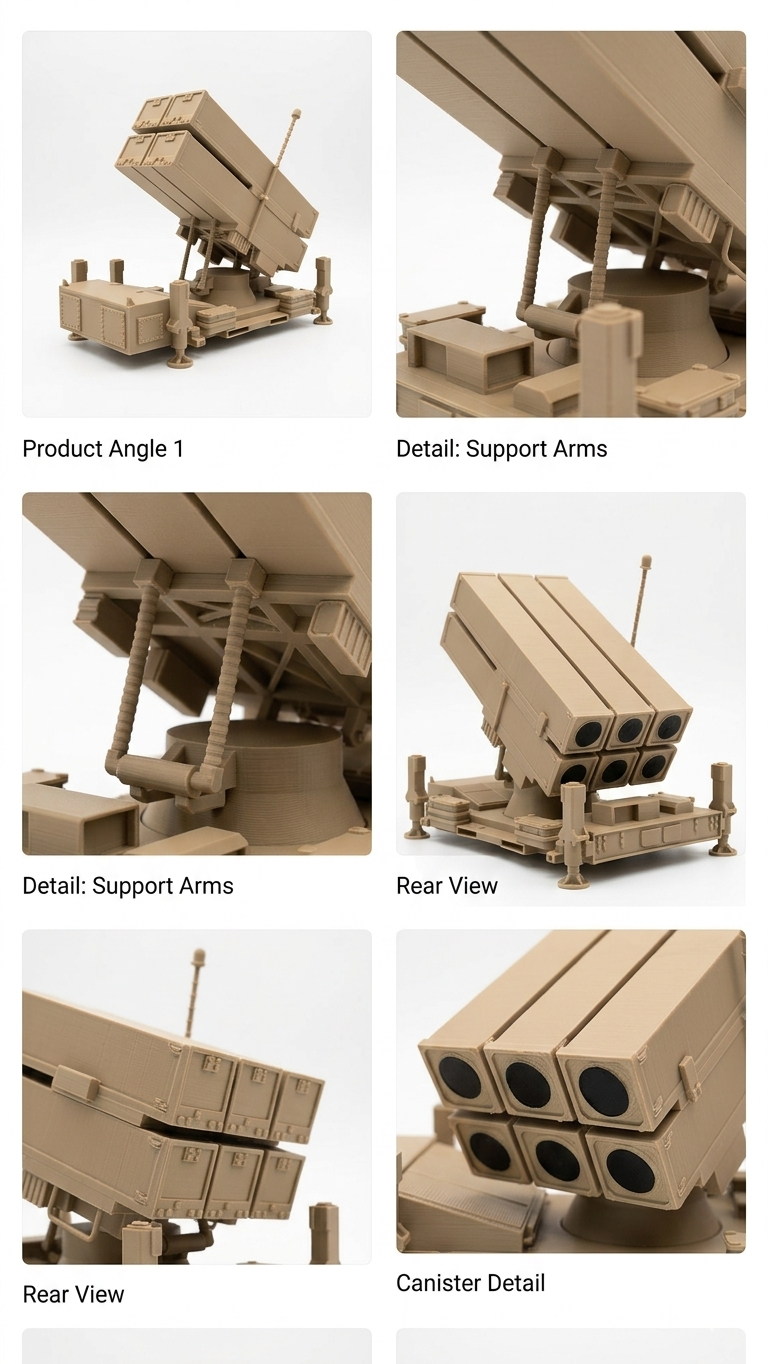 Qatar NASAMS Air Defense Launcher – الدفاعات الجوية القطرية - Slice 3D Printing Qatar